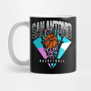 San Antonio Basketball 90s Throwback Mug